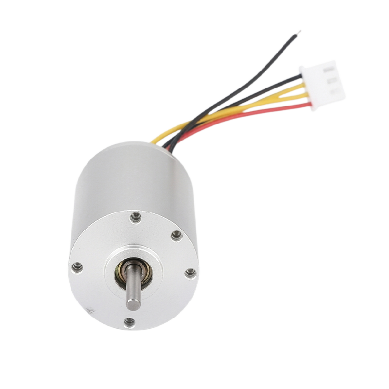 coreless DC motor with wires and connector